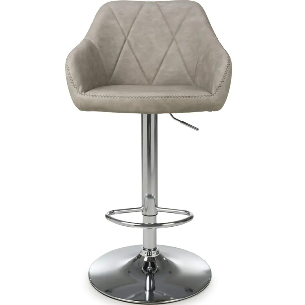 Serena Bar Stool Set of 2 - Cream, Leather