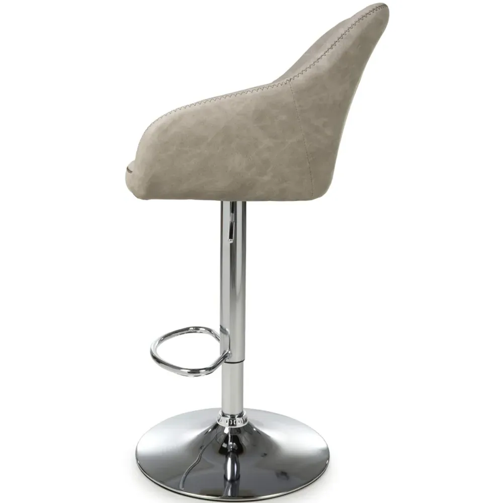 Serena Bar Stool Set of 2 - Cream, Leather