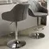 Serena Bar Stool Set of 2 - Grey, Leather