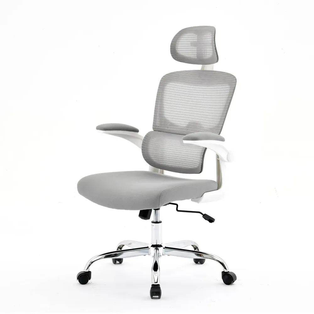 Supreme Office Chair with Lumbar Support - Grey, Mesh