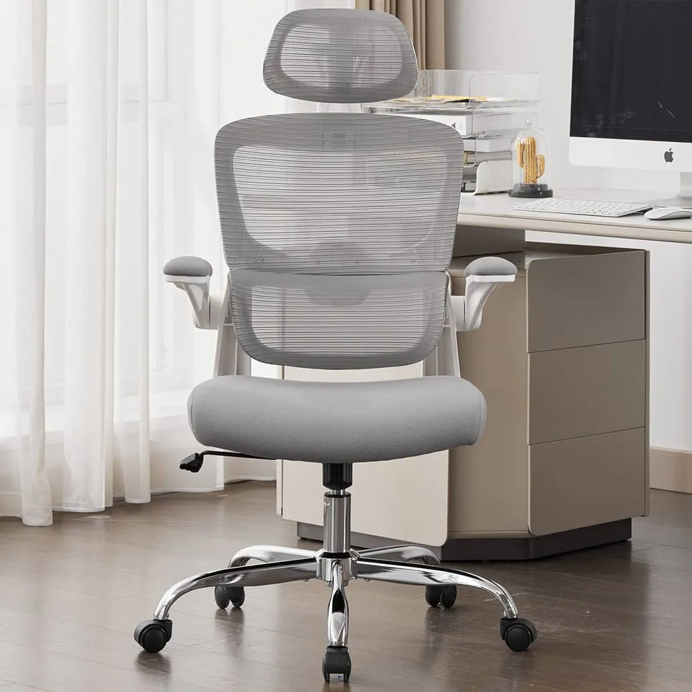 Supreme Office Chair with Lumbar Support - Grey, Mesh image