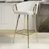 Volero Textured Bar Stool with Armrests - Cream