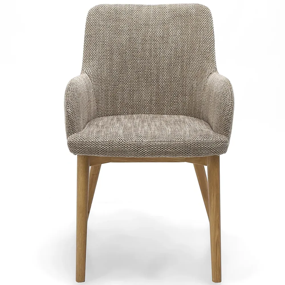Sidcup Set of 2 Dining Chairs - Oatmeal, Tweed