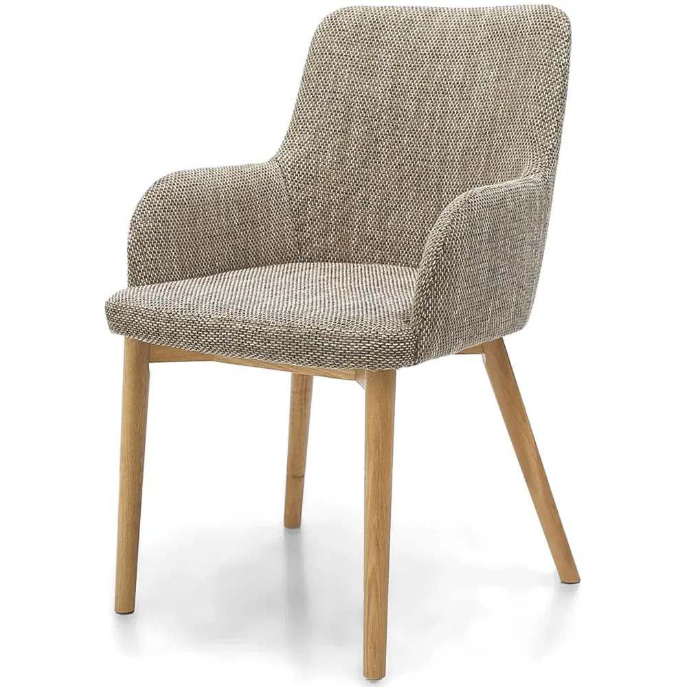 Sidcup Set of 2 Dining Chairs - Oatmeal, Tweed