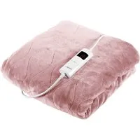 Carmen Fleece Electric Heated Throw Blanket - Pink