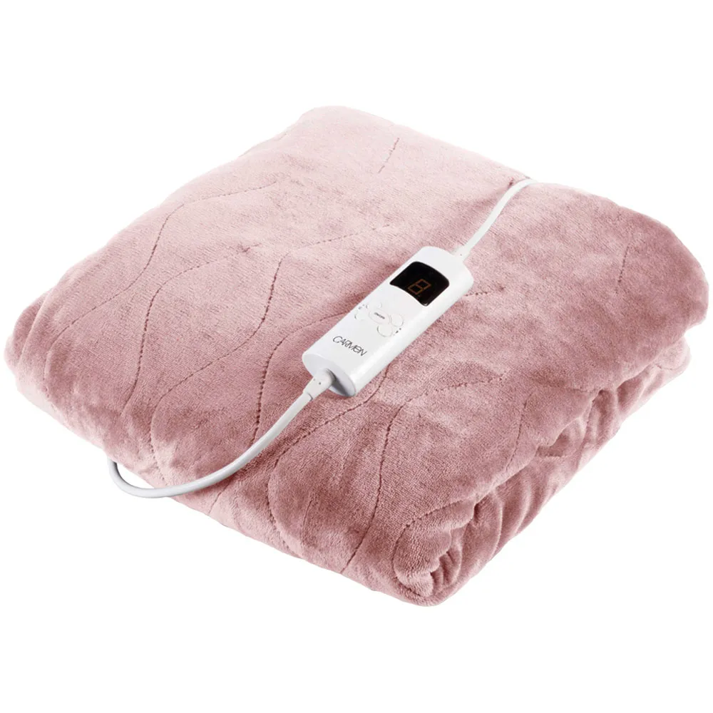 Carmen Fleece Electric Heated Throw Blanket - Pink image