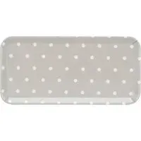 Slate Grey Polka Dot Drinks Tray - Grey, Melamine