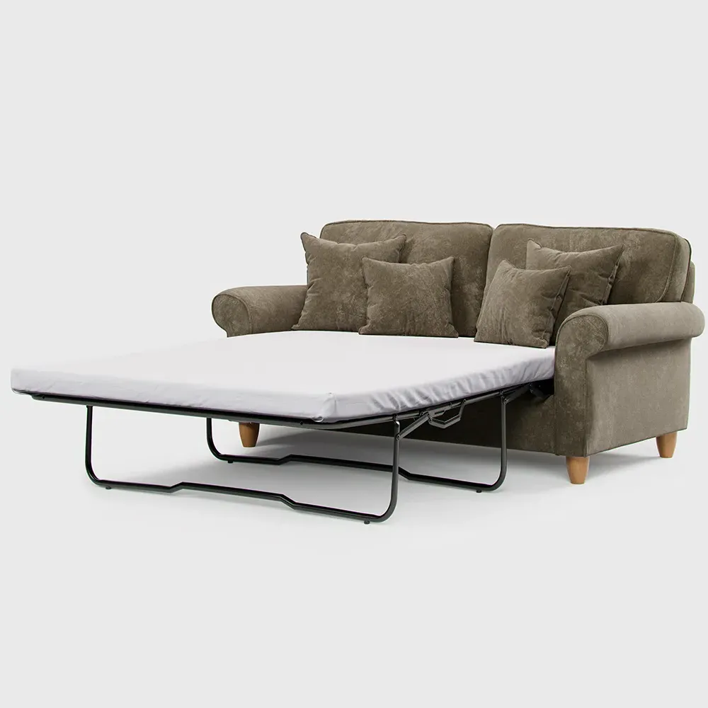 2-Seater Sofa Bed - Green, Chenille