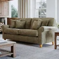 2-Seater Sofa - Green, Chenille