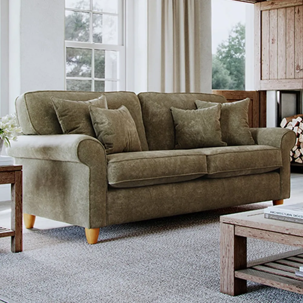 2-Seater Sofa - Green, Chenille