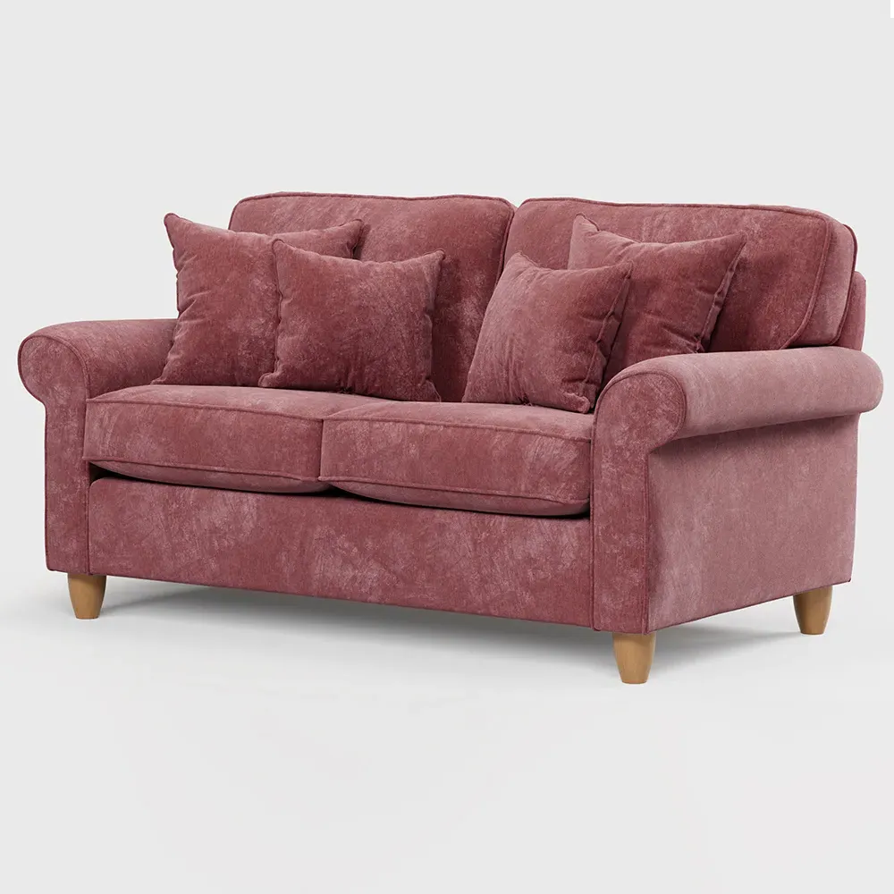 2-Seater Sofa - Red, Chenille