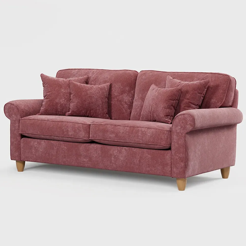 2-Seater Sofa - Red, Chenille