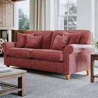 2-Seater Sofa - Red, Chenille