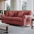 2-Seater Sofa - Red, Chenille