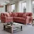 3-Seater Left Hand Corner Sofa - Red, Chenille