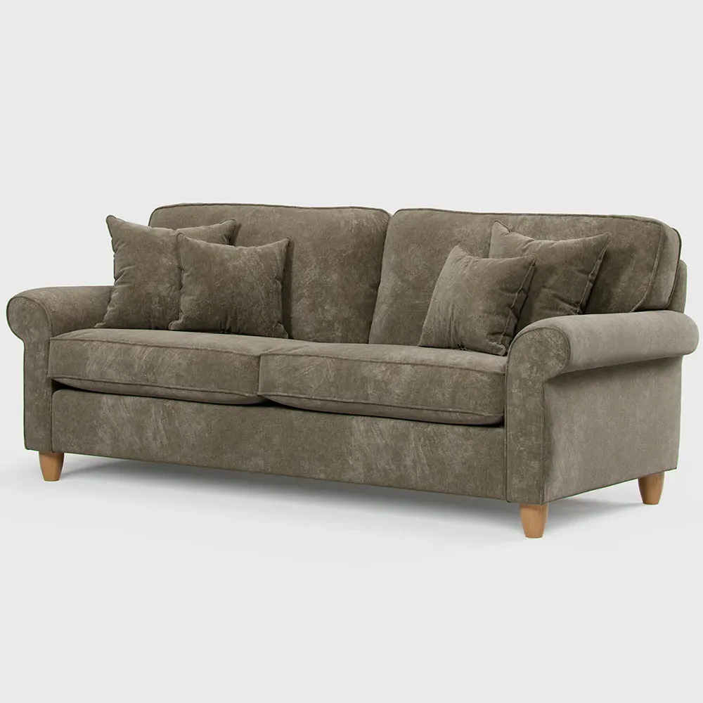 3-Seater Sofa - Green, Chenille