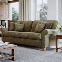 3-Seater Sofa - Green, Chenille