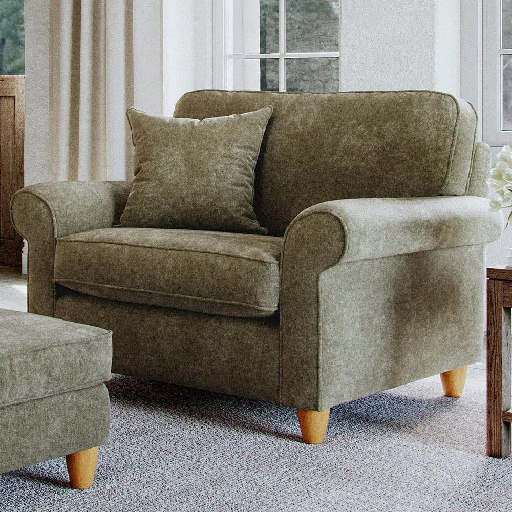 Glory Snuggle Chair - Winter Moss, Slub Chenille