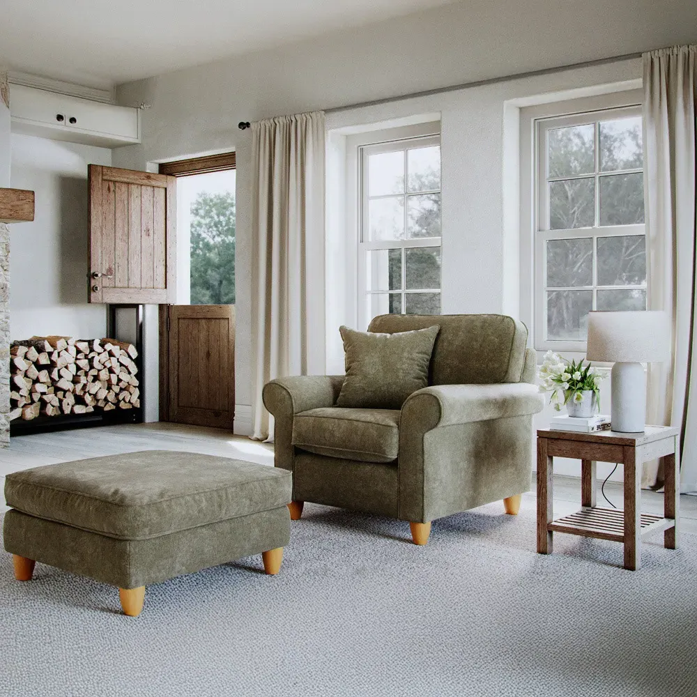 Glory Winter Moss Armchair - Green