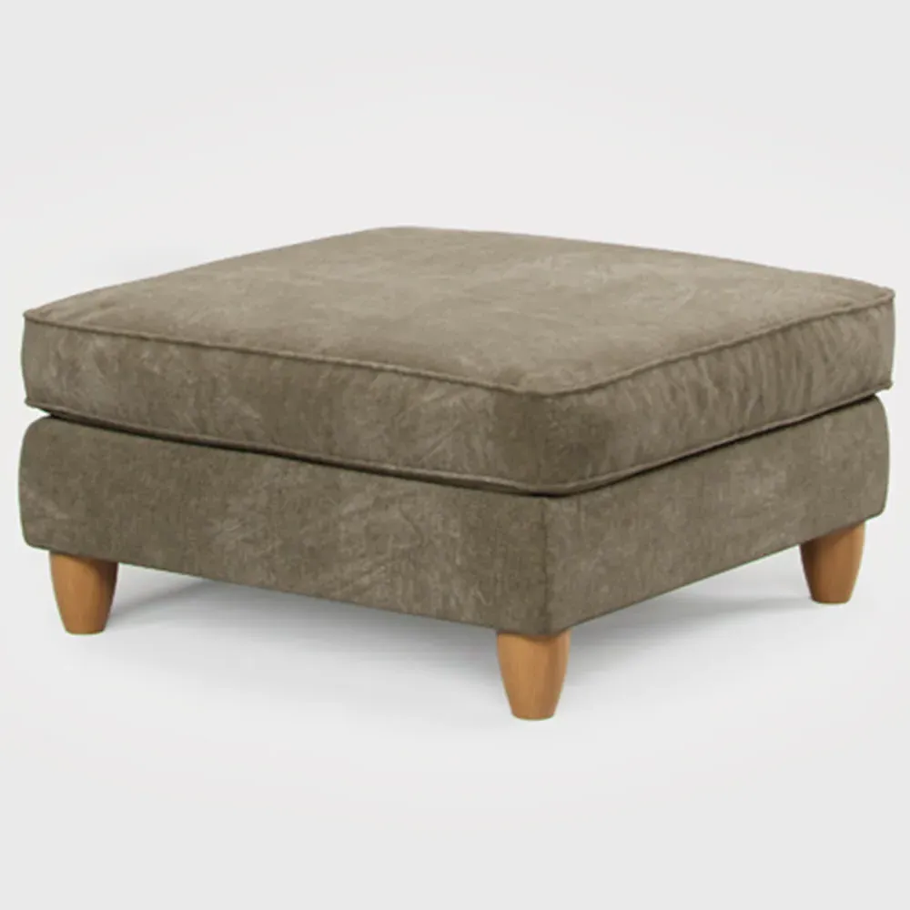 Glory Winter Moss Footstool - Green