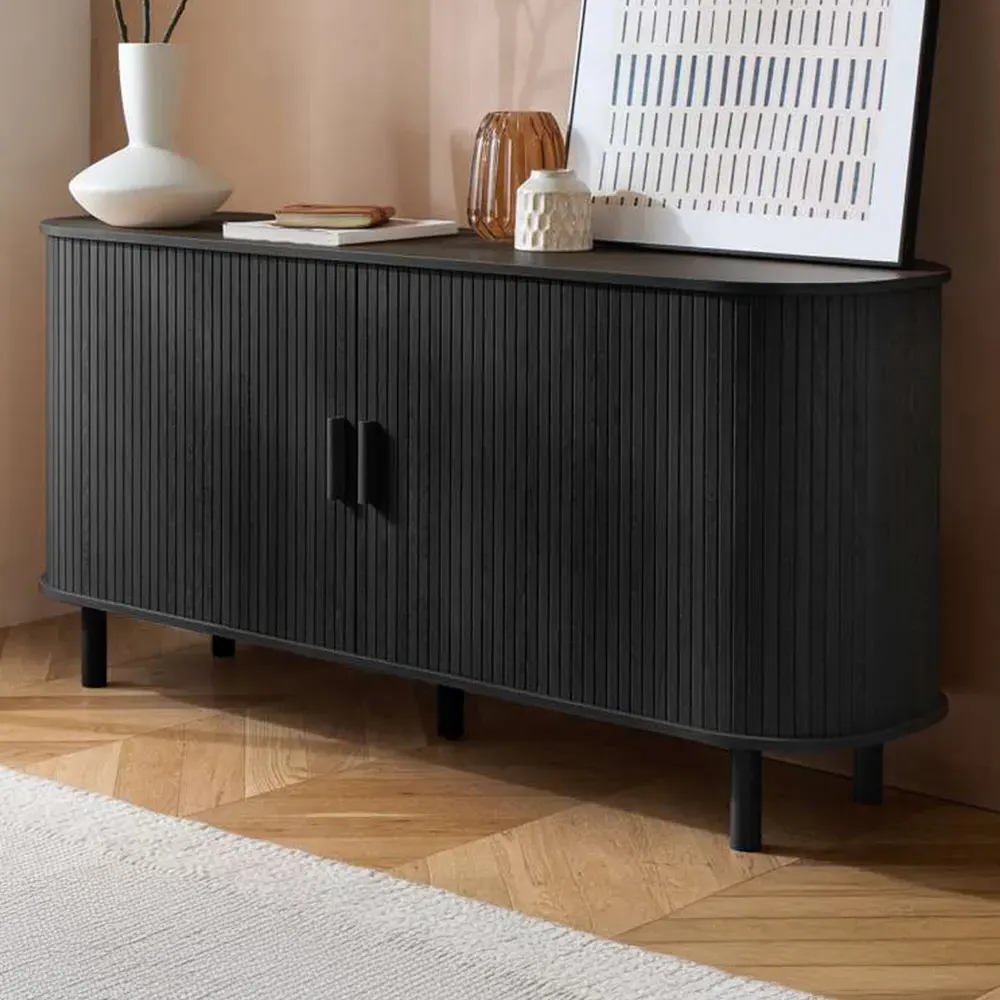 Birlea Axel 2 Door Fluted Sideboard - Black image