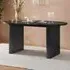 Birlea Axel 4-Seater Oval Fluted Dining Table - Black, MDF