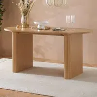 Birlea Axel 4-Seater Oval Fluted Dining Table - Brown, MDF