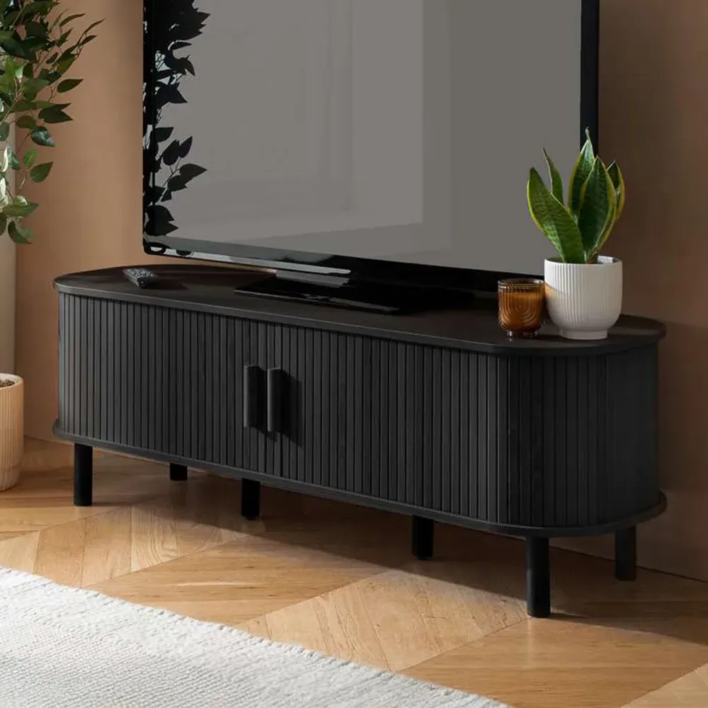 Birlea Axel Fluted TV Unit - Black image