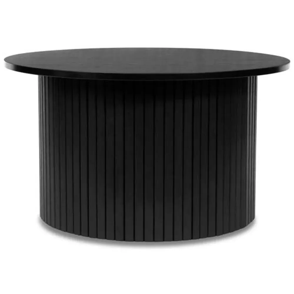 Birlea Axel Round Fluted Coffee Table - Black