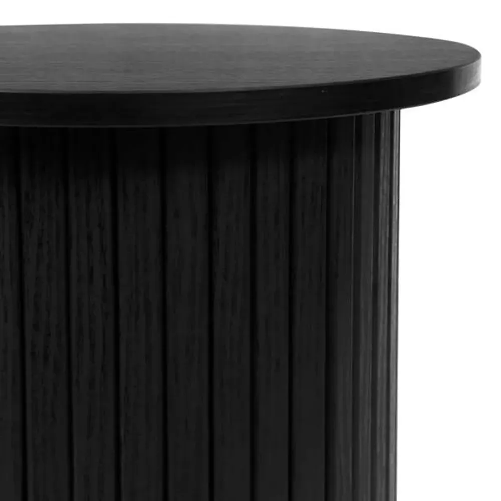 Birlea Axel Round Fluted Coffee Table - Black