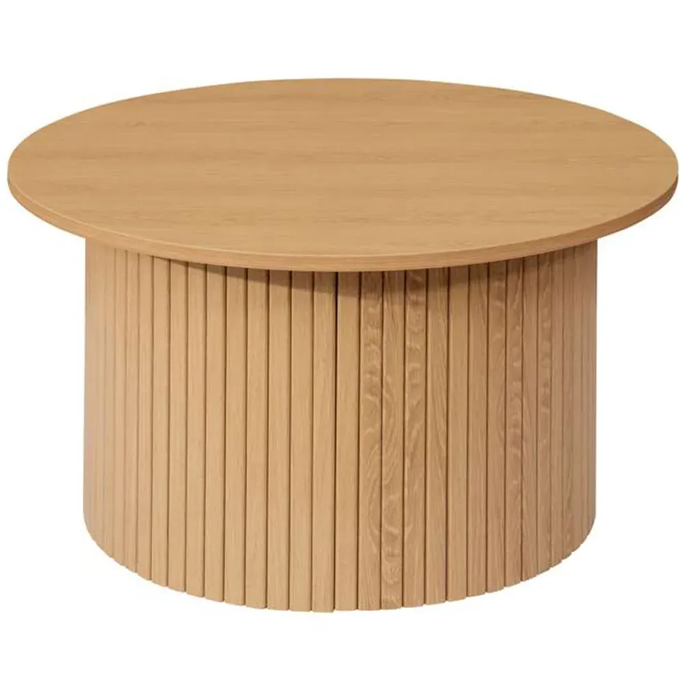 Birlea Axel Round Fluted Coffee Table - Brown