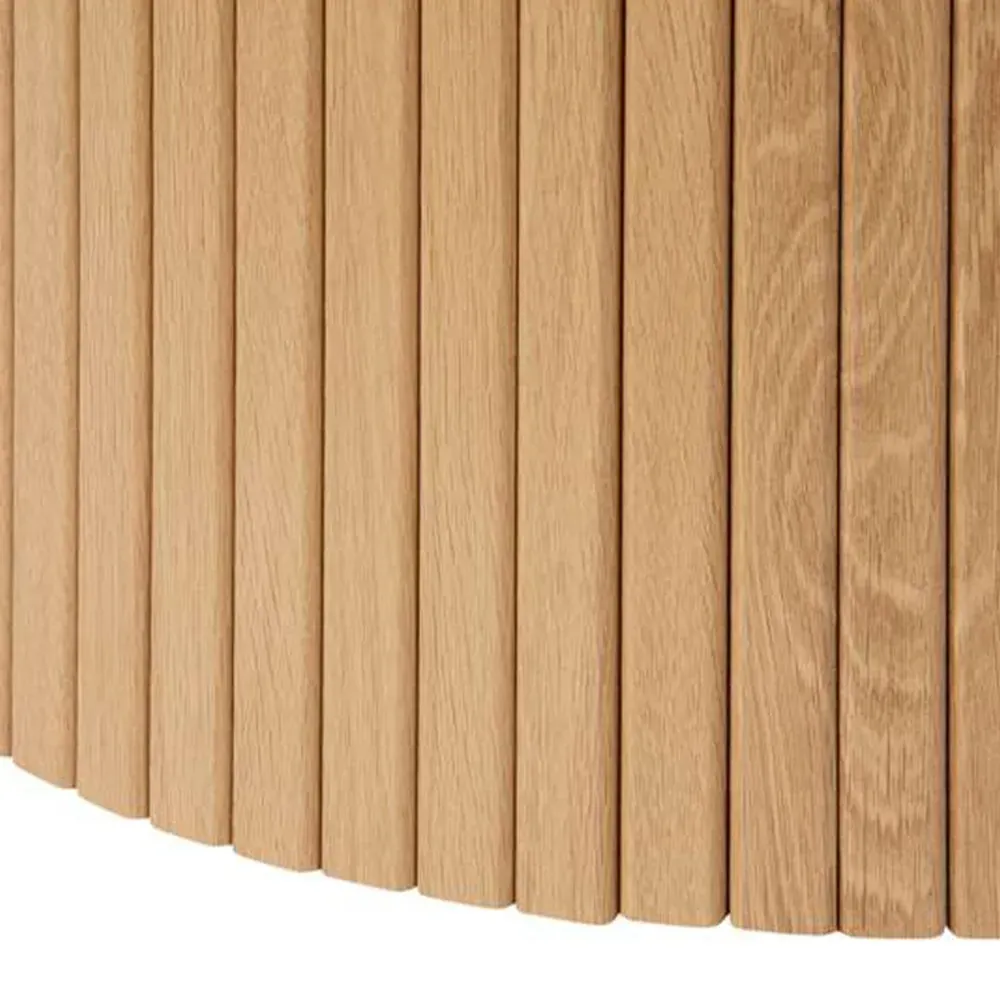 Birlea Axel Round Fluted Coffee Table - Brown