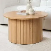 Birlea Axel Round Fluted Coffee Table - Brown