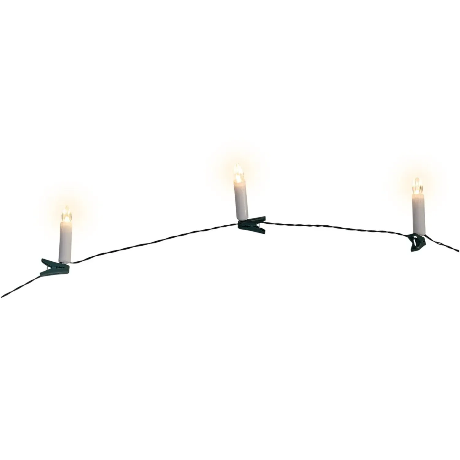 Christmas Tree LED Candle Clips String Light - White image