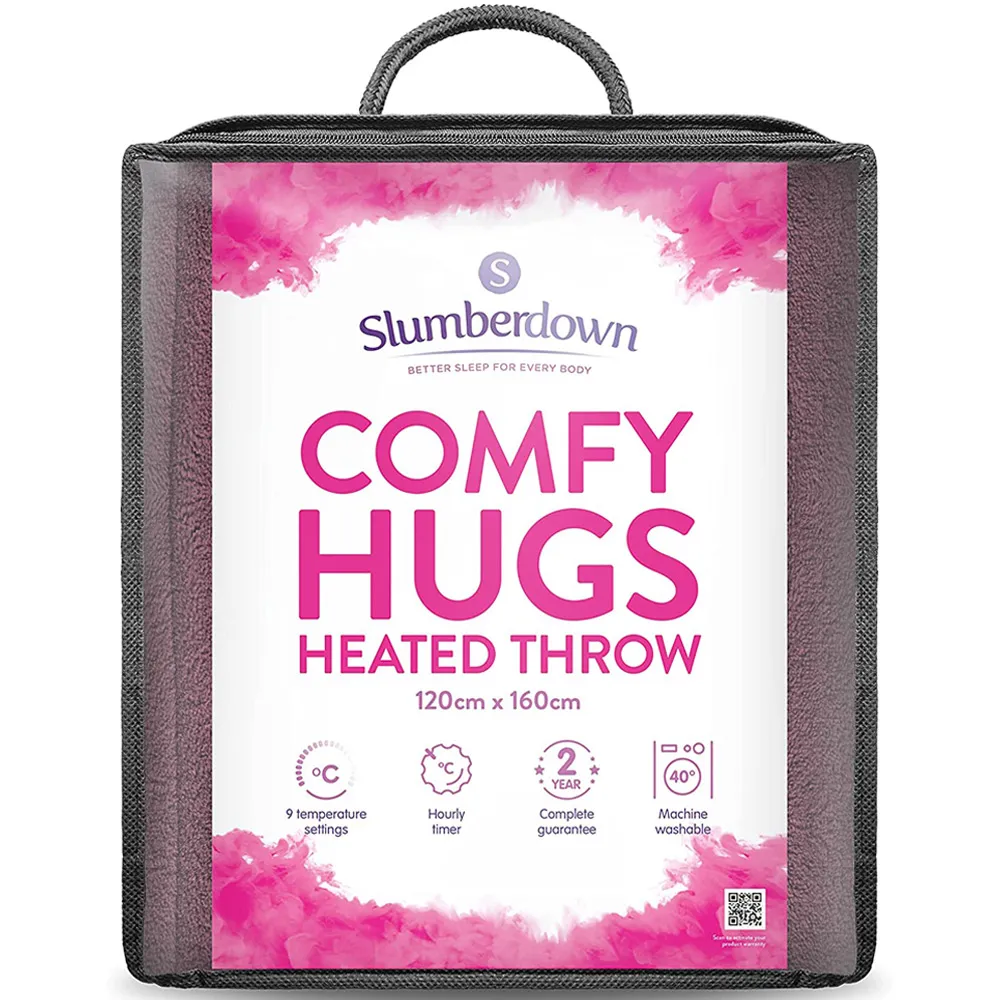 Comfy Hugs Heated Throw - Plum