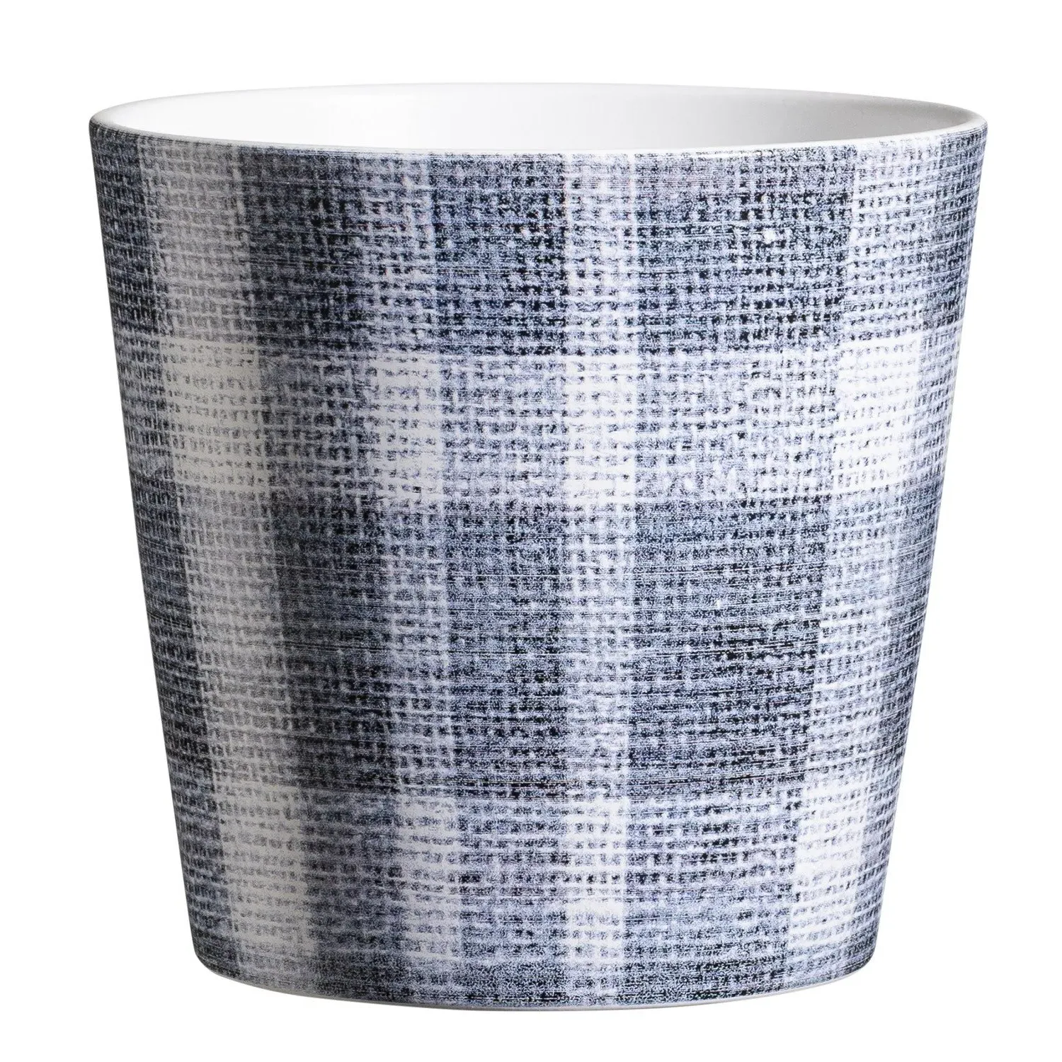 Dallas Check Fabric Pot - Blue image