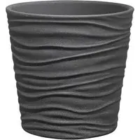 Sonora Small Ceramic Pot Cover - Black