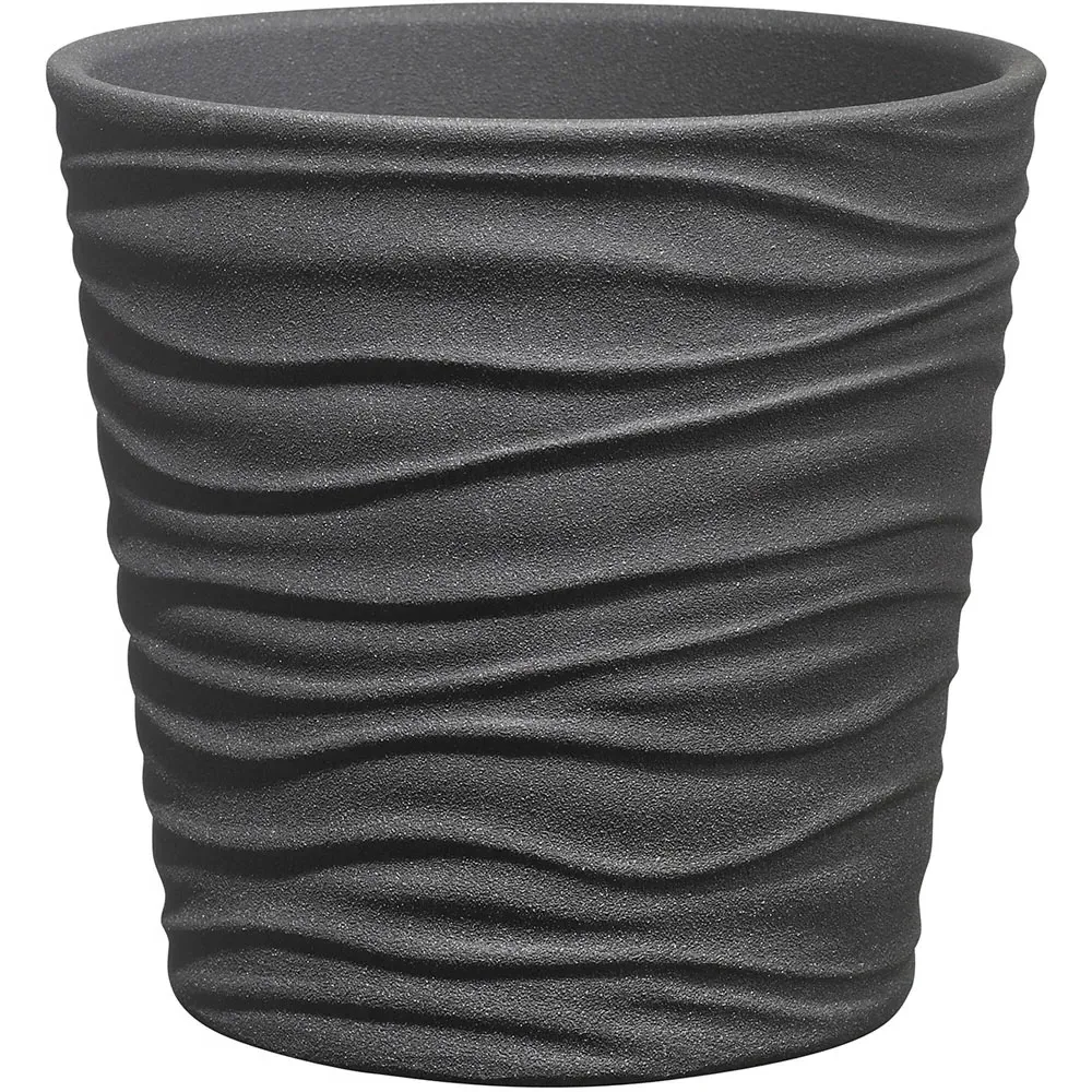 Sonora Small Ceramic Pot Cover - Black image