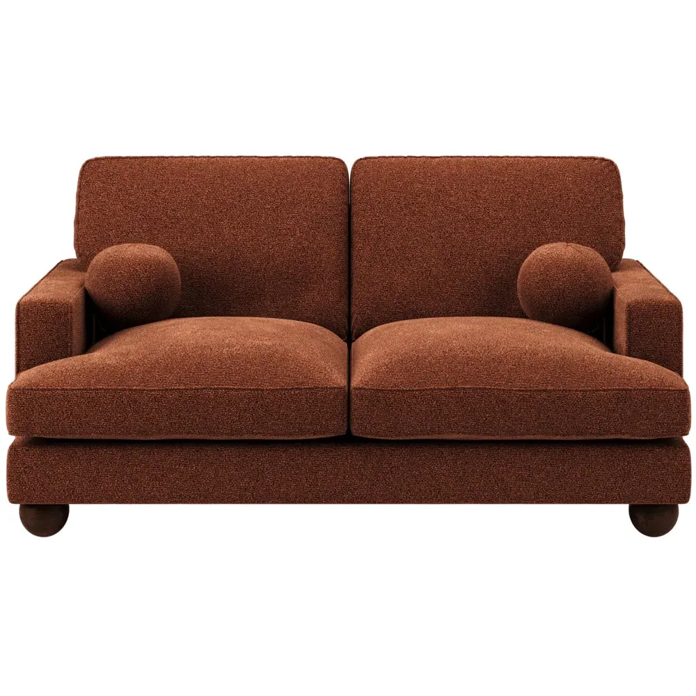 Addison 2-Seater Sofa - Burnt Orange, Chenille