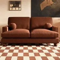 Addison 2-Seater Sofa - Burnt Orange, Chenille