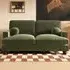 Addison 2-Seater Sofa with Ball Feet - Khaki Green, Velvet