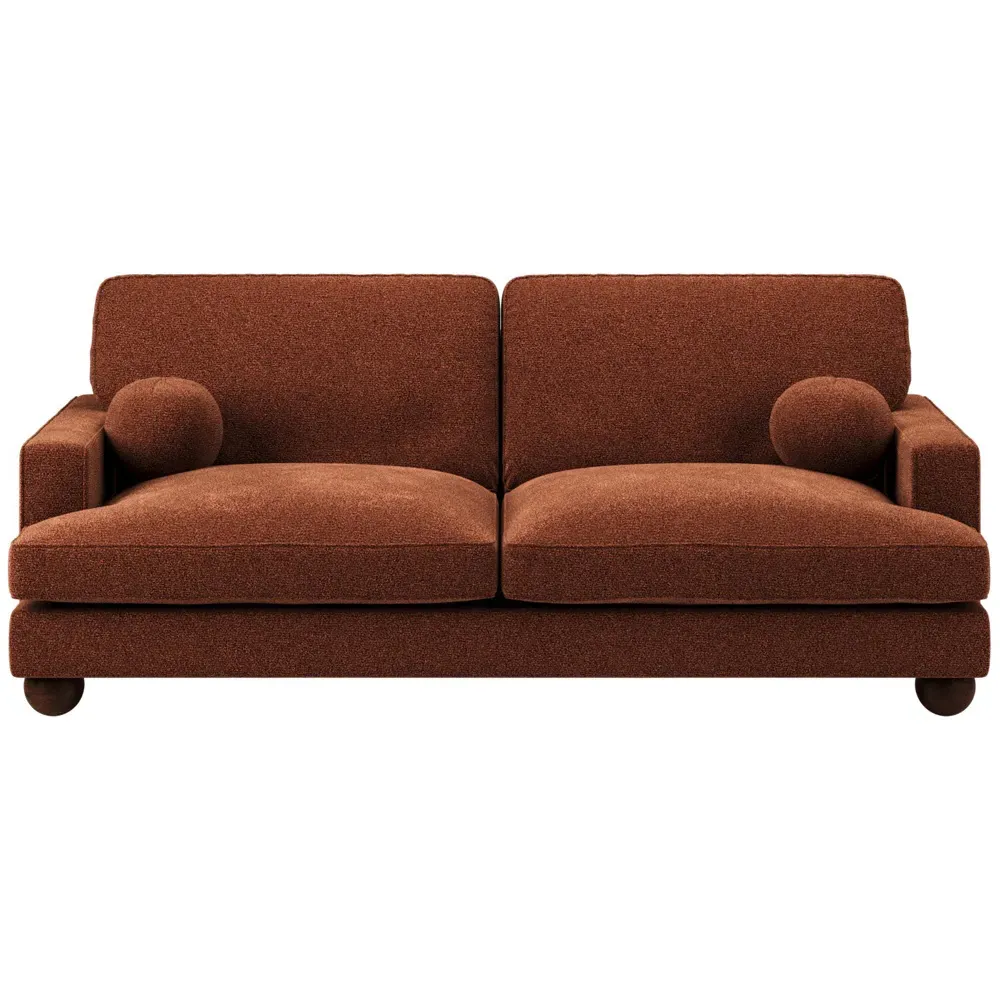 Addison 3-Seater Sofa - Burnt Orange, Chenille