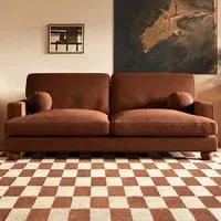 Addison 3-Seater Sofa - Burnt Orange, Chenille