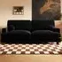 Addison 3-Seater Sofa with Ball Feet - Black, Velvet