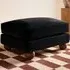 Addison Footstool - Black, Velvet