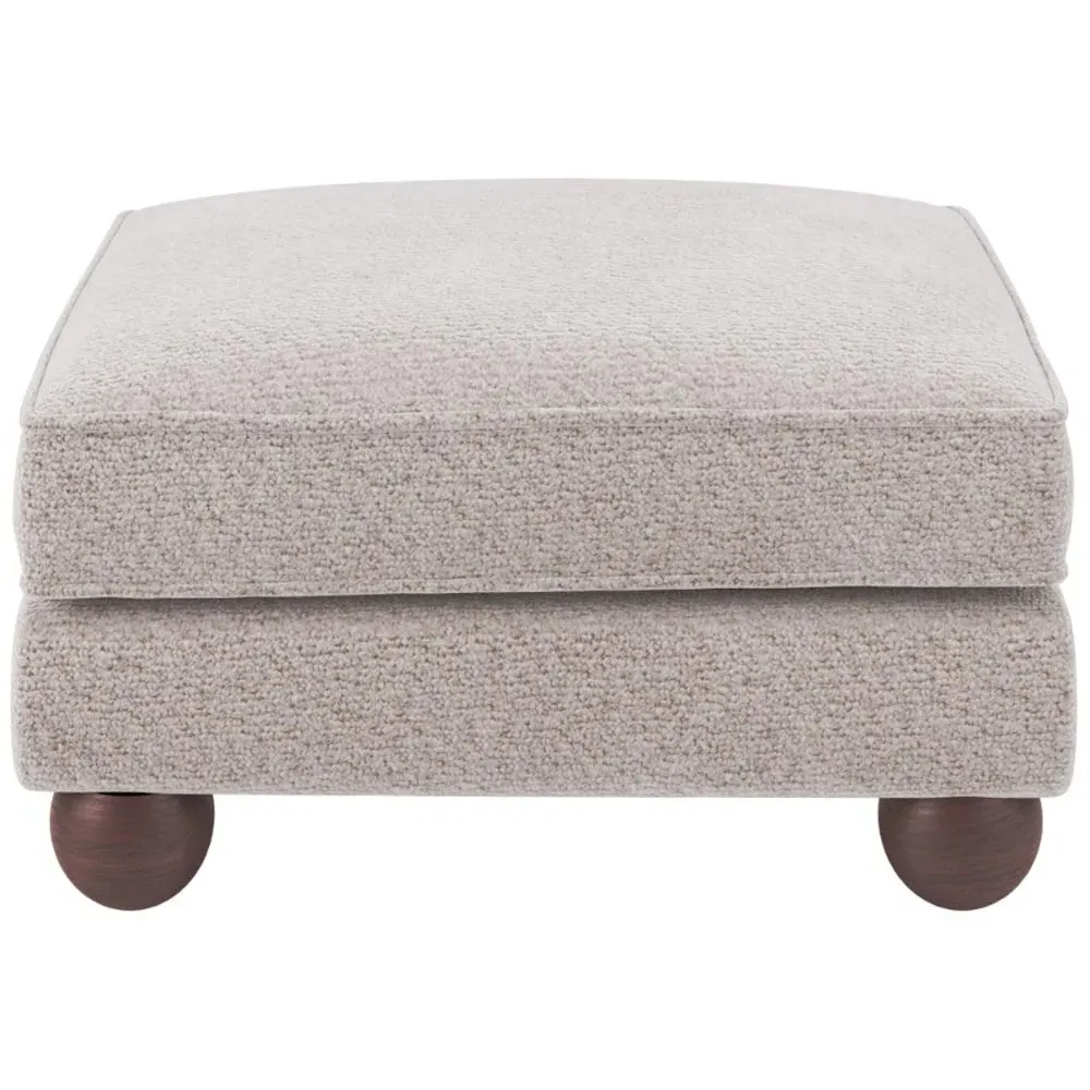Addison Loveseat and Footstool Set - Cream, Boucle