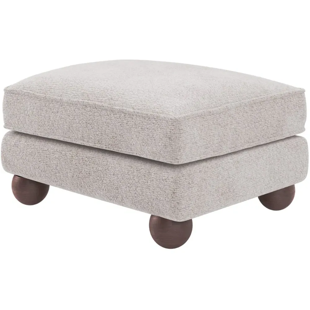 Addison Loveseat and Footstool Set - Cream, Boucle