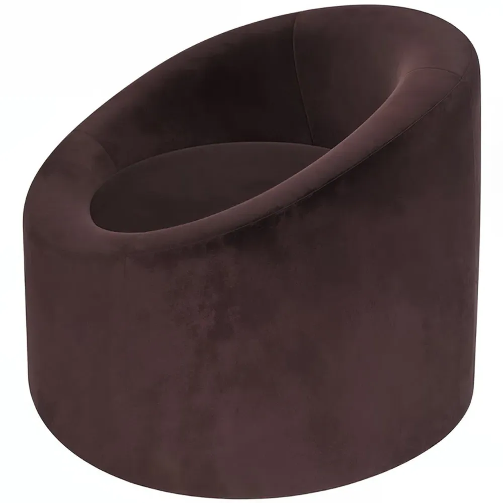 Amari Swivel Accent Chair - Brown, Boucle