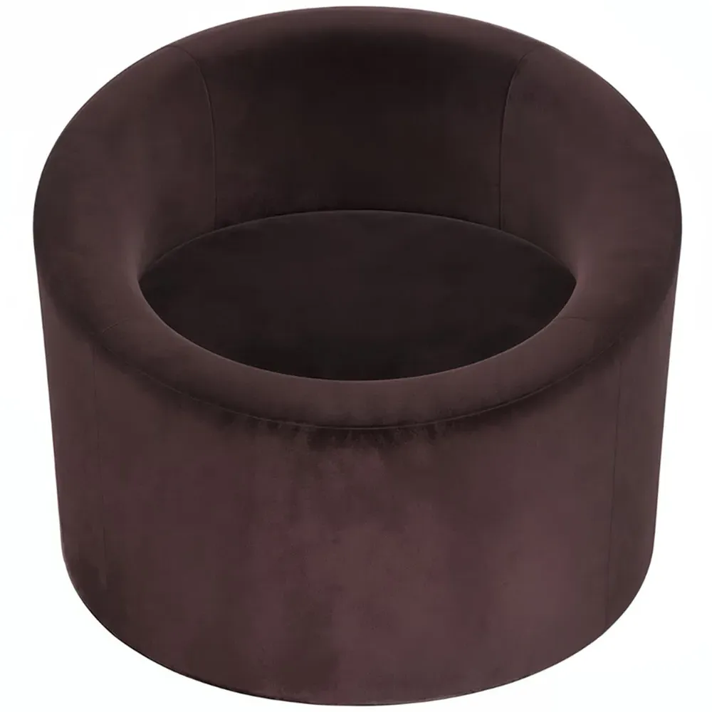 Amari Swivel Accent Chair - Brown, Boucle