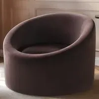 Amari Swivel Accent Chair - Brown, Boucle